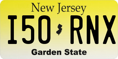 NJ license plate I50RNX