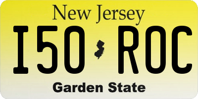 NJ license plate I50ROC