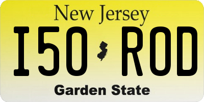 NJ license plate I50ROD