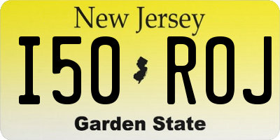 NJ license plate I50ROJ