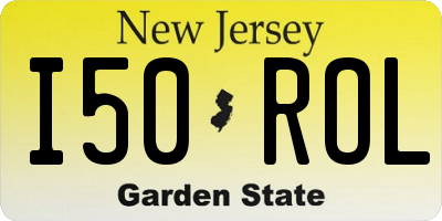 NJ license plate I50ROL