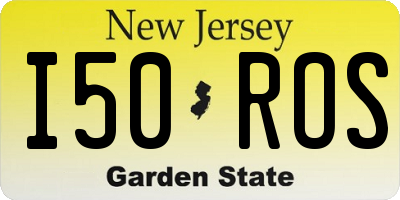 NJ license plate I50ROS