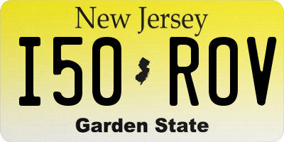 NJ license plate I50ROV