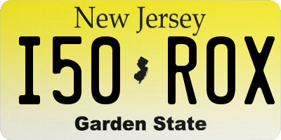 NJ license plate I50ROX