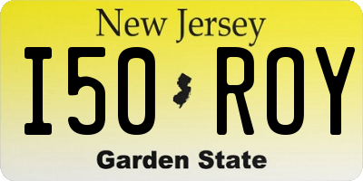 NJ license plate I50ROY