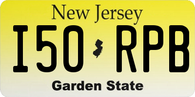 NJ license plate I50RPB