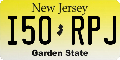 NJ license plate I50RPJ