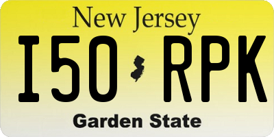NJ license plate I50RPK