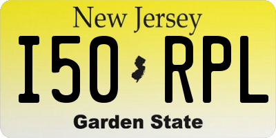 NJ license plate I50RPL