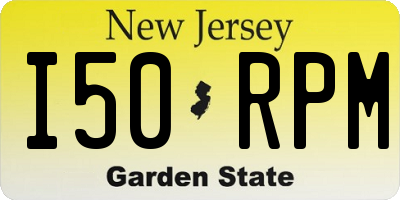 NJ license plate I50RPM