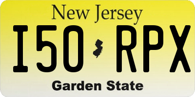 NJ license plate I50RPX