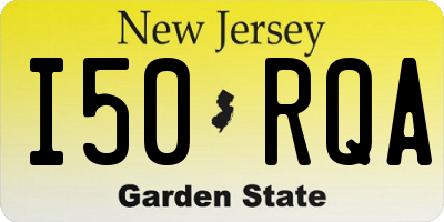 NJ license plate I50RQA