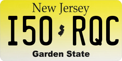 NJ license plate I50RQC
