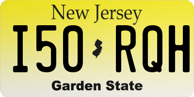 NJ license plate I50RQH