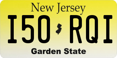 NJ license plate I50RQI