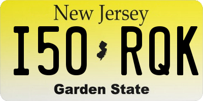 NJ license plate I50RQK