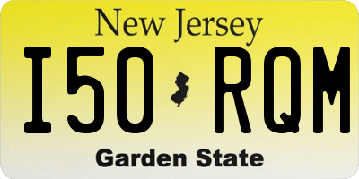 NJ license plate I50RQM