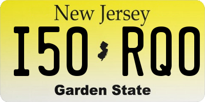 NJ license plate I50RQO