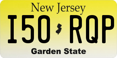NJ license plate I50RQP
