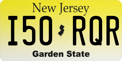 NJ license plate I50RQR