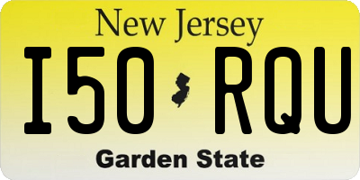 NJ license plate I50RQU
