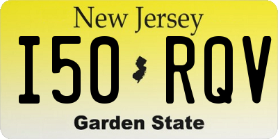 NJ license plate I50RQV