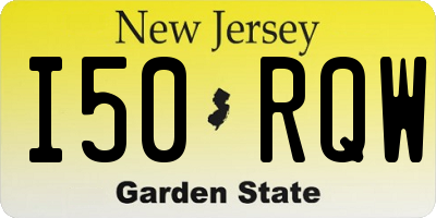 NJ license plate I50RQW