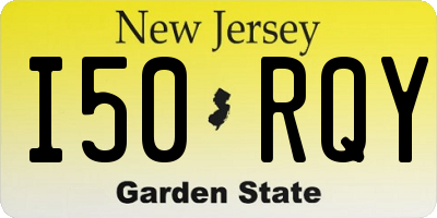 NJ license plate I50RQY