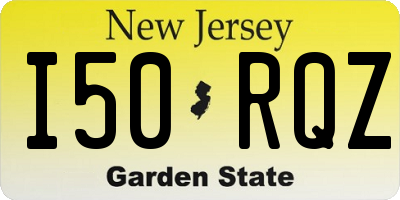 NJ license plate I50RQZ
