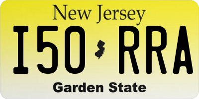 NJ license plate I50RRA