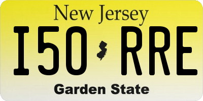 NJ license plate I50RRE