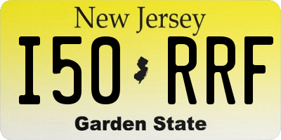NJ license plate I50RRF