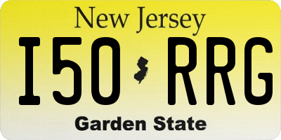 NJ license plate I50RRG