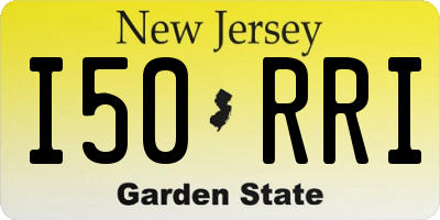 NJ license plate I50RRI