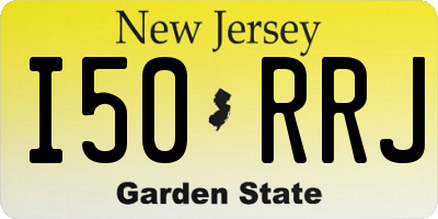 NJ license plate I50RRJ