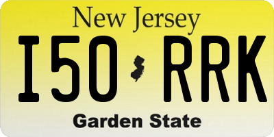 NJ license plate I50RRK