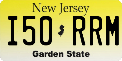 NJ license plate I50RRM