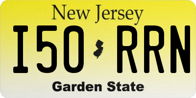 NJ license plate I50RRN