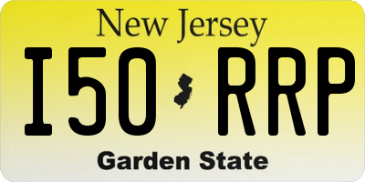 NJ license plate I50RRP