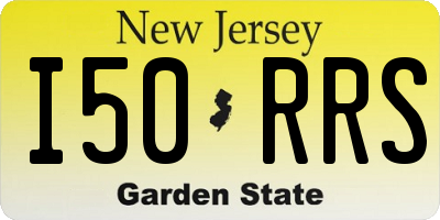 NJ license plate I50RRS