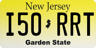 NJ license plate I50RRT