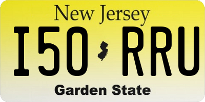 NJ license plate I50RRU