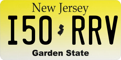 NJ license plate I50RRV