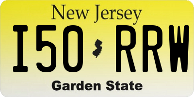 NJ license plate I50RRW