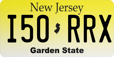 NJ license plate I50RRX