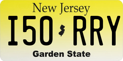 NJ license plate I50RRY