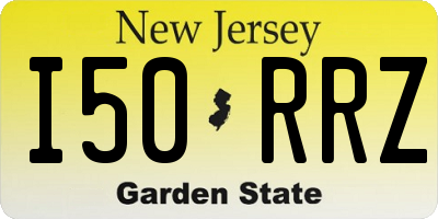 NJ license plate I50RRZ