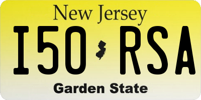 NJ license plate I50RSA