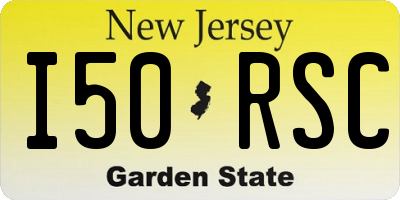 NJ license plate I50RSC