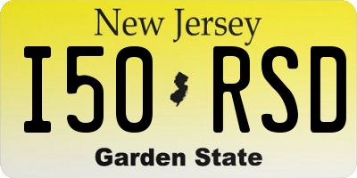 NJ license plate I50RSD